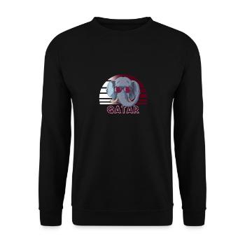 Qatar - Unisex Sweatshirt - black - Front - Alina (178cm) & Michal (187cm)