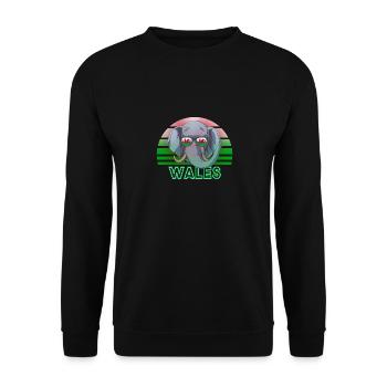 Wales - Unisex Sweatshirt - black - Front - Alina (178cm) & Michal (187cm)