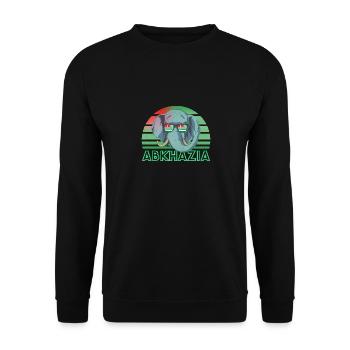 Abkhazia - Unisex Sweatshirt - black - Front - Alina (178cm) & Michal (187cm)