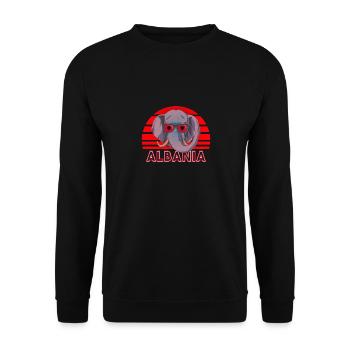 Albanien - Unisex Pullover - Schwarz - Vorne - Alina (178cm) & Michal (187cm)