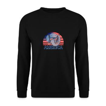 États-Unis - Sweat-shirt Unisexe - noir - Devant - Alina (178cm) & Michal (187cm)