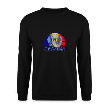 Andorra - Unisex Pullover - Schwarz - Vorne - Alina (178cm) & Michal (187cm)