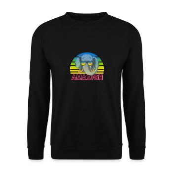 Amazigh - Unisex Pullover - Schwarz - Vorne - Alina (178cm) & Michal (187cm)