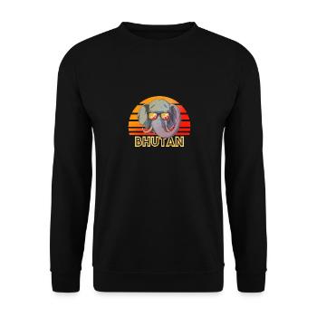 Bhutan - Unisex Sweatshirt - black - Front - Alina (178cm) & Michal (187cm)