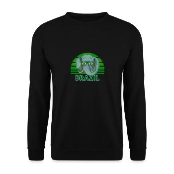 Brasilien - Unisex Pullover - Schwarz - Vorne - Alina (178cm) & Michal (187cm)