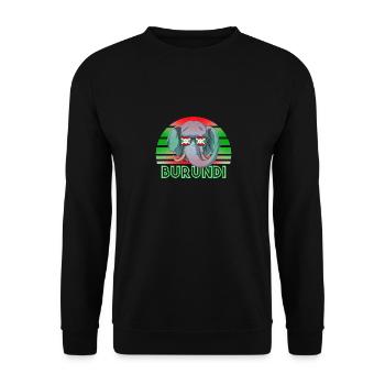 Burundi - Sweat-shirt Unisexe - noir - Devant - Alina (178cm) & Michal (187cm)