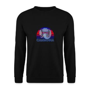 Cambodia - Unisex Sweatshirt - black - Front - Alina (178cm) & Michal (187cm)