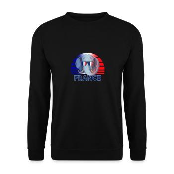 Frankreich - Unisex Pullover - Schwarz - Vorne - Alina (178cm) & Michal (187cm)