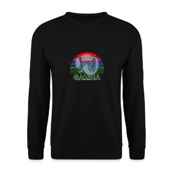 Gambia - Unisex Pullover - Schwarz - Vorne - Alina (178cm) & Michal (187cm)
