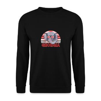 Georgien - Unisex Pullover - Schwarz - Vorne - Alina (178cm) & Michal (187cm)