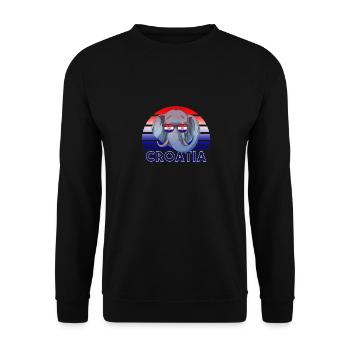 Kroatien - Unisex Pullover - Schwarz - Vorne - Alina (178cm) & Michal (187cm)