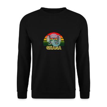 Ghana - Sweat-shirt Unisexe - noir - Devant - Alina (178cm) & Michal (187cm)