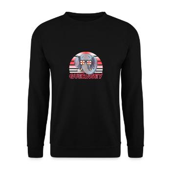 Guernsey - Unisex Sweatshirt - black - Front - Alina (178cm) & Michal (187cm)