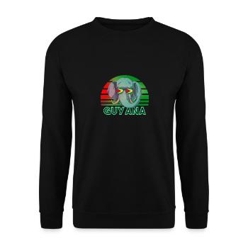 Guyana - Sweat-shirt Unisexe - noir - Devant - Alina (178cm) & Michal (187cm)
