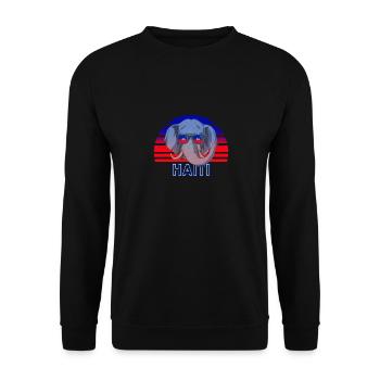 Haiti - Unisex Sweatshirt - black - Front - Alina (178cm) & Michal (187cm)