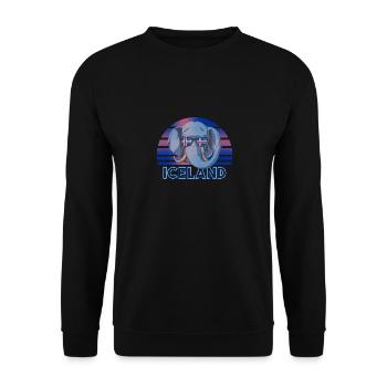 Islande - Sweat-shirt Unisexe - noir - Devant - Alina (178cm) & Michal (187cm)