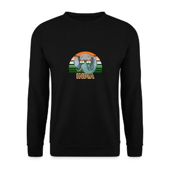 Indien - Unisex Pullover - Schwarz - Vorne - Alina (178cm) & Michal (187cm)
