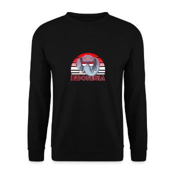 Indonesien - Unisex Pullover - Schwarz - Vorne - Alina (178cm) & Michal (187cm)