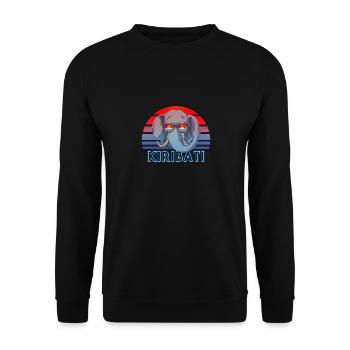 Kiribati - Unisex Pullover - Schwarz - Vorne - Alina (178cm) & Michal (187cm)