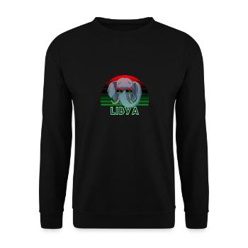 Libyen - Unisex Pullover - Schwarz - Vorne - Alina (178cm) & Michal (187cm)