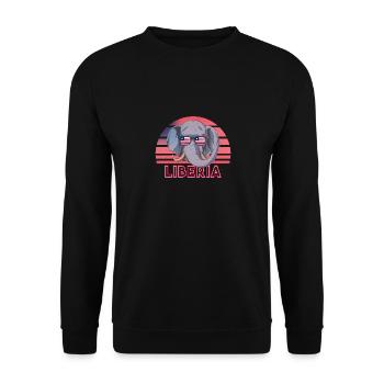 Liberia - Unisex Pullover - Schwarz - Vorne - Alina (178cm) & Michal (187cm)