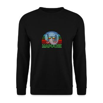 Mapuche - Unisex Pullover - Schwarz - Vorne - Alina (178cm) & Michal (187cm)