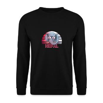 Népal - Sweat-shirt Unisexe - noir - Devant - Alina (178cm) & Michal (187cm)