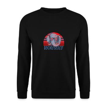 Norway - Unisex Sweatshirt - black - Front - Alina (178cm) & Michal (187cm)