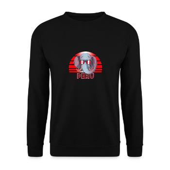 Peru - Unisex Sweatshirt - black - Front - Alina (178cm) & Michal (187cm)