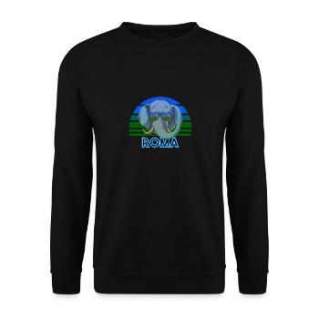 Roma - Unisex Sweatshirt - black - Front - Alina (178cm) & Michal (187cm)