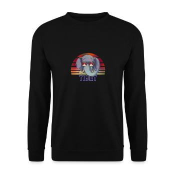 Tibet - Unisex Pullover - Schwarz - Vorne - Alina (178cm) & Michal (187cm)