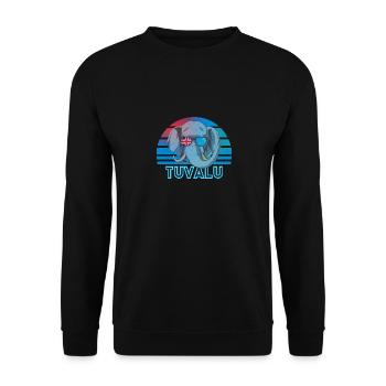 Tuvalu - Sweat-shirt Unisexe - noir - Devant - Alina (178cm) & Michal (187cm)