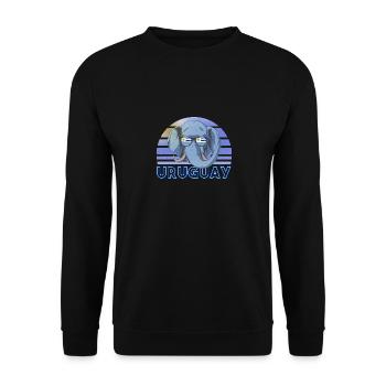 Uruguay - Unisex Pullover - Schwarz - Vorne - Alina (178cm) & Michal (187cm)