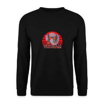 Vietnam - Unisex Pullover - Schwarz - Vorne - Alina (178cm) & Michal (187cm)