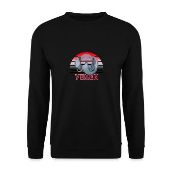 Jemen - Unisex Pullover - Schwarz - Vorne - Alina (178cm) & Michal (187cm)