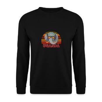 Uganda - Unisex Sweatshirt - black - Front - Alina (178cm) & Michal (187cm)