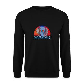 Mongolia - Unisex Sweatshirt - black - Front - Alina (178cm) & Michal (187cm)