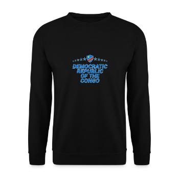 Democratic Republic of the Congo - Unisex Sweatshirt - black - Front - Alina (178cm) & Michal (187cm)