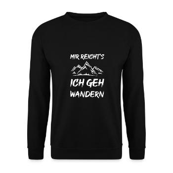 Mir reicht's ich geh wandern - Unisex Pullover - Schwarz - Vorne - Alina (178cm) & Michal (187cm)