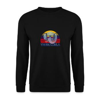 Venezuela - Unisex Sweatshirt - black - Front - Alina (178cm) & Michal (187cm)