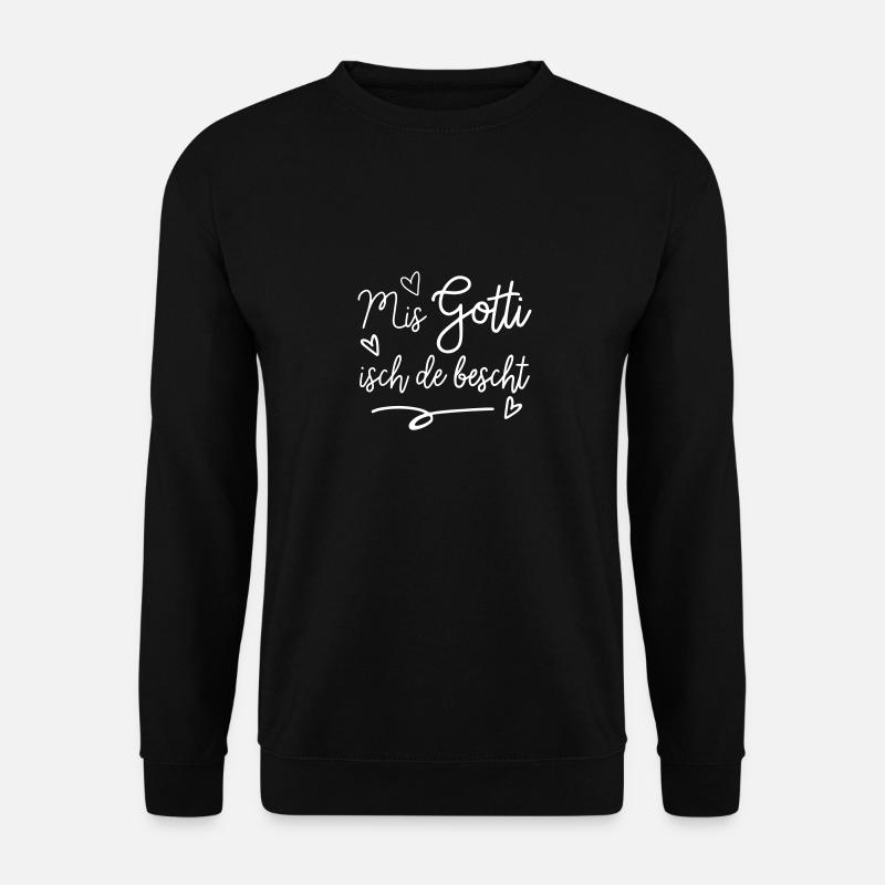 Schweizer Götti Gotti Baby Geburt Spruch Pate - Unisex Pullover - Schwarz