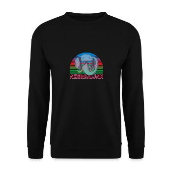 Azerbaijan - Unisex Sweatshirt - black - Front - Alina (178cm) & Michal (187cm)