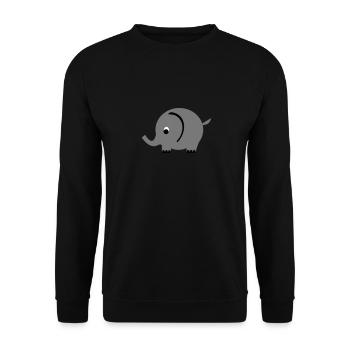 elephant - Unisex Sweatshirt - black - Front - Alina (178cm) & Michal (187cm)