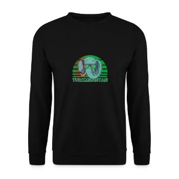 Turkmenistan - Unisex Pullover - Schwarz - Vorne - Alina (178cm) & Michal (187cm)