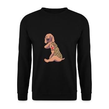 Weimaraner - Unisex Pullover - Schwarz - Vorne - Alina (178cm) & Michal (187cm)