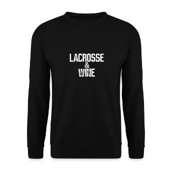 Lacrosse and wine - Unisex Sweatshirt - black - Front - Alina (178cm) & Michal (187cm)