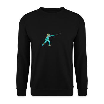 Escrime et escrime PopArt - Sweat-shirt Unisexe - noir - Devant - Alina (178cm) & Michal (187cm)