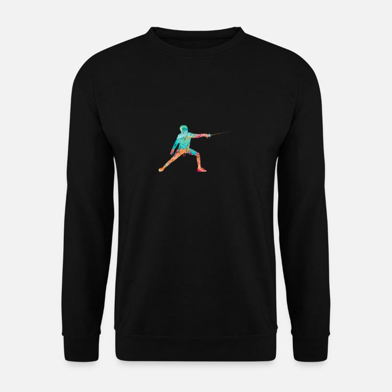 Fechten und Fechtsport PopArt - Unisex Pullover - Schwarz