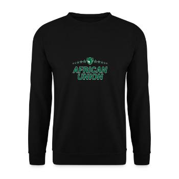 Afrikanische Union - Unisex Pullover - Schwarz - Vorne - Alina (178cm) & Michal (187cm)