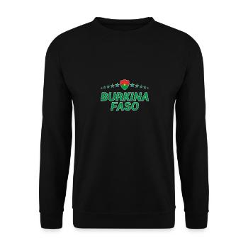 Burkina Faso - Unisex Sweatshirt - black - Front - Alina (178cm) & Michal (187cm)